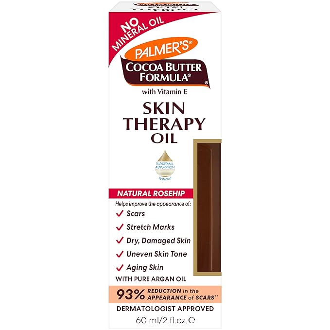 Palmer's Cocoa Butter Formula Skin Therapy Moisturizing Body Oil with Vitamin E, Rosehip Fragrance, 2 Ounces