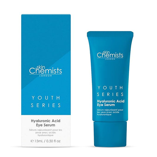 Skin Chemists Hyaluronic Acid 1% Eye Serum | Replumps, Brightens And De-Puffs Eyes | 0.5 Fl Oz