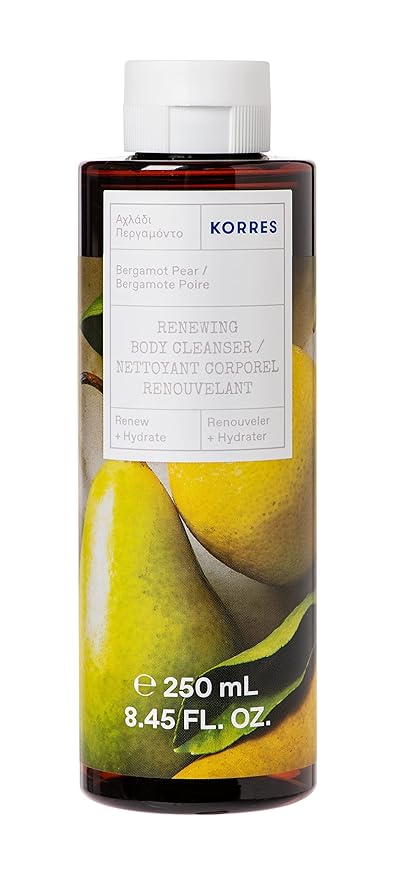 KORRES Bergamot Pear Body Bundle | Elasti-Smooth Bergamot Pear Body Butter 125 ml & Bergamot Pear Renewing Body Cleanser 250 ml | 2 Piece