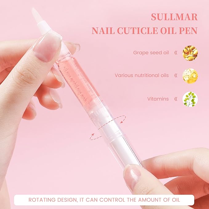 Nail Nutrition Pen - 5pcs Cuticle Oil Pen for Nail Strengthening & Care (DIY & Salon)