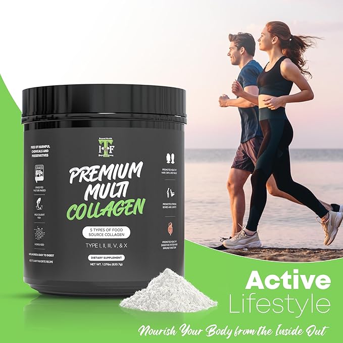 Multi Collagen Peptides Powder Unflavored - 5 Types Multi Collagen Complex (I, II, III, V, X) - Grass Fed Hydrolyzed Powder Collagen for Hair, Skin, Nails, Joints & Gut Health - 30 Servings