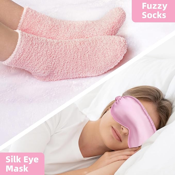 Relaxing Spa Kit Gift Basket Set - Birthday Gifts for Women - Gift for Wife, Mom, Sister, Girlfriend, Friends (Pink)