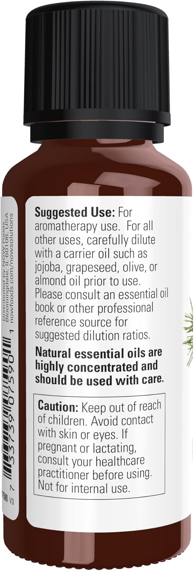 NOW Essential Oils, Pine Needle Oil, Purifying Aromatherapy Scent, Steam Distilled, 100% Pure, Vegan, Child Resistant Cap, 1-Ounce