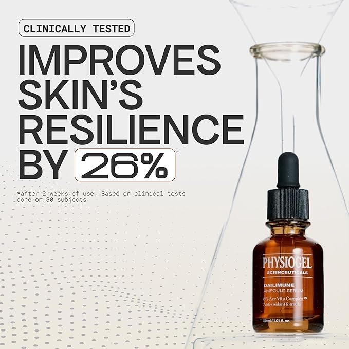 Physiogel Moisturizer Cream and Ampoule Vitamin C Face Serum, Korean skin care, Reduces Redness in just 3 days, Hydration for Dry & Sensitive Skin, Soothing & Hydrating Serum.