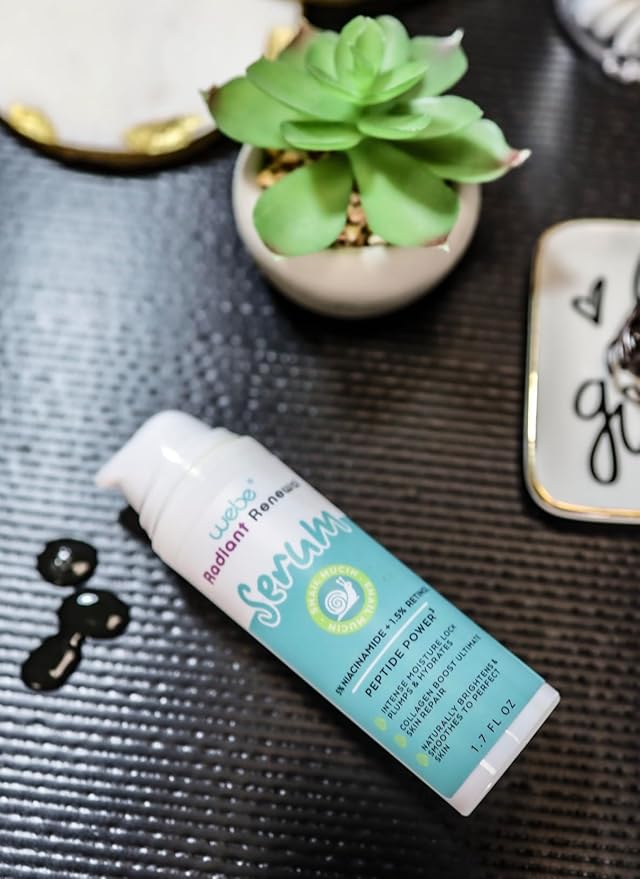WEBE Snail Mucin 92% Radiant Renewal Serum | Retinol 1.5%, Niacinamide 5%, Peptides, Vitamin C, Hyaluronic Acid & Zinc PCA | Anti-Aging Plumping Serum with Intense Moisture Lock, Glowing Smooth Skin