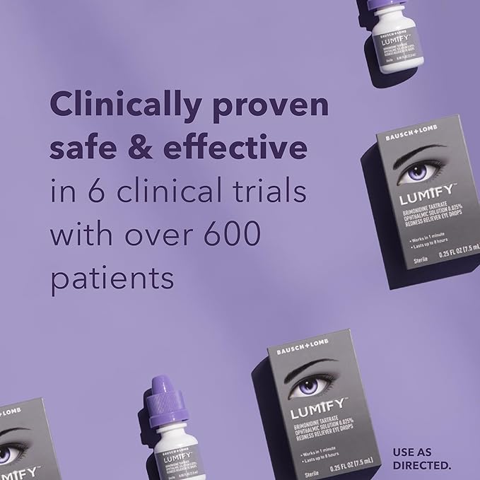 LUMIFY Redness Reliever Eye Drops, For Whiter & Brighter Looking Eyes, 0.17 Fl Oz (5 mL)