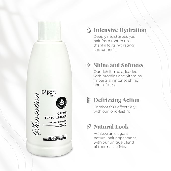 Expert Hair Sensation Straightening & Smoothing Kit :Texturizing Cream + Gold Repair Mask for Ultimate Hair Transformation- At Home Keratin Treatment for Straight, Silky, Moisturized Hair