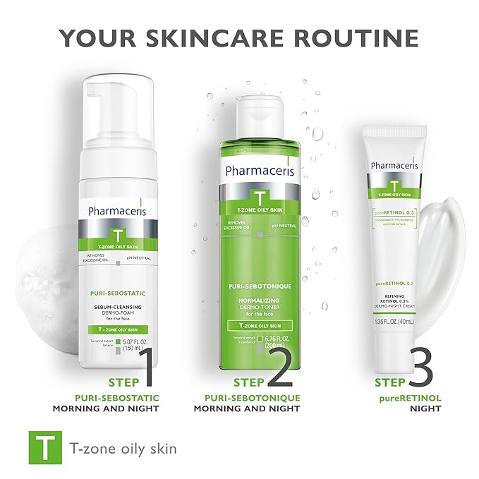 pureRETINOL 0.3 Refining Retinol Dermo-Night Cream with Encapsulated Retinol, Reduces the Appearance of Imperfections and Wrinkles, For Oily & Combination Skin, 1.35 fl oz