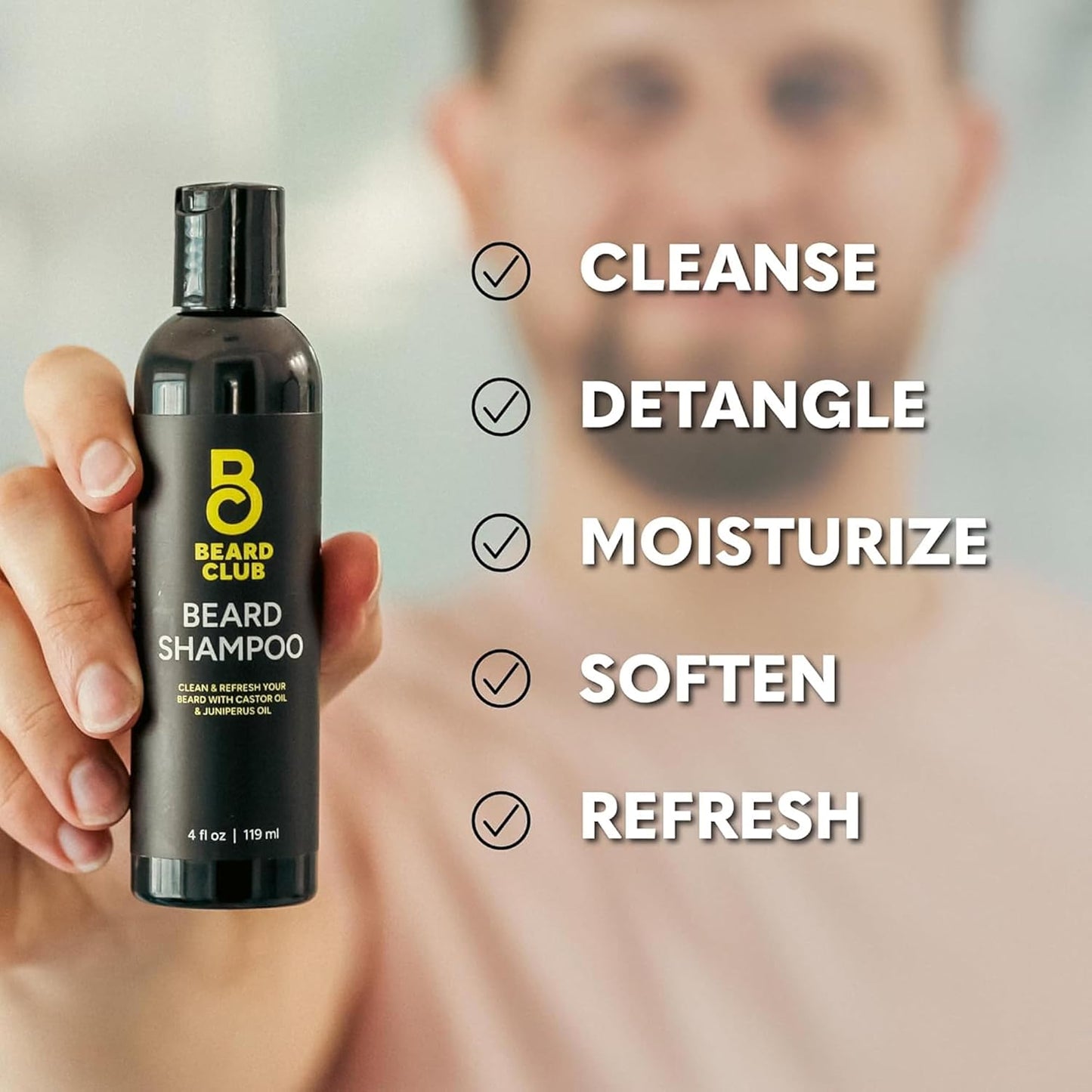 The Beard Club Beard Kit for Men - Grooming & Care Kit - Cedar & Sandalwood Oil, Cedar Balm, Shampoo, Brush, Comb, Trimming Scissors, Straight Edge Razor - Gift Set