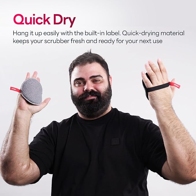 Exfoliating Body Scrubber, Bath and Body Scrub Buffer, Body Exfoliator for Remove Dead Skin, Gentle and Rough Lightweight Sponge for Shower (2 Pack)