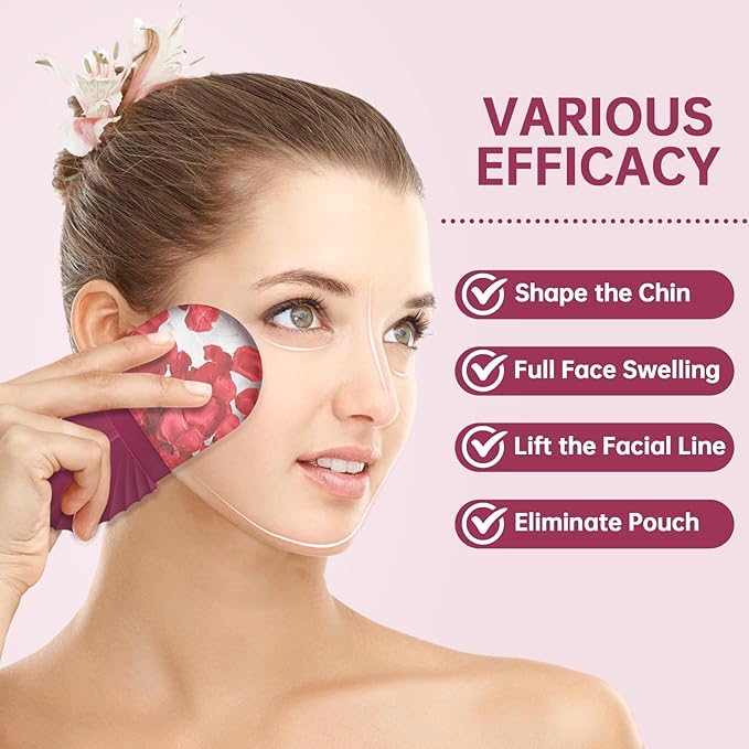 Ice Face Roller, Ice Cube Roller for Face，Facial Beauty Ice Roller Skin Care Tools,De-Puff Eye Bags, Reduce Migraine Pain（Red）