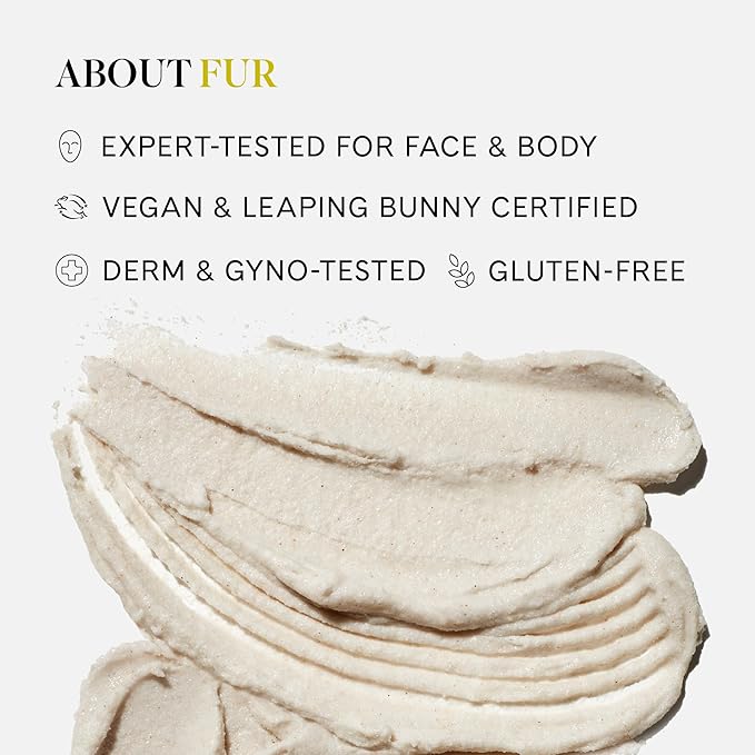 Fur KP Body Scrub - Powerful 14% AHA Body Scrub for Keratosis Pilaris or Rough Patches to Smooth and Clear Skin using Lactic Acid and Physical Exfoliants While Moisturizing the Skin - 6 oz