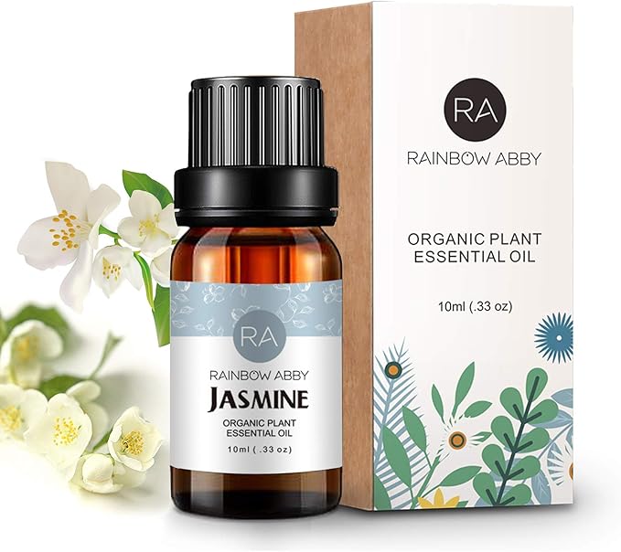 RAINBOW ABBY Jasmine Essential Oil 100% Pure Orangic Aromatherapy Plant Essential Oils Set for Diffuser - 10ML