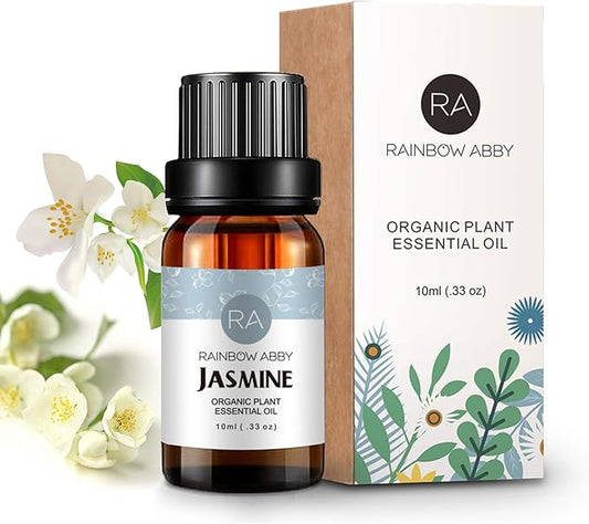 RAINBOW ABBY Jasmine Essential Oil 100% Pure Orangic Aromatherapy Plant Essential Oils Set for Diffuser - 10ML