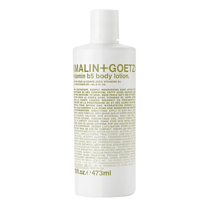 Malin + Goetz Vitamin B5 Body Lotion for Women & Men, 16 Fl. Oz. — Body Moisturizer for Dry Skin, All Skin Types, Dry Skin Moisturizer, Hydrating Body Lotion, Vegan & Cruelty Free