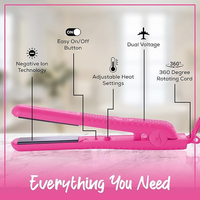 Keratin Hair Serum - Herstyler CS Pink Flat Iron Set