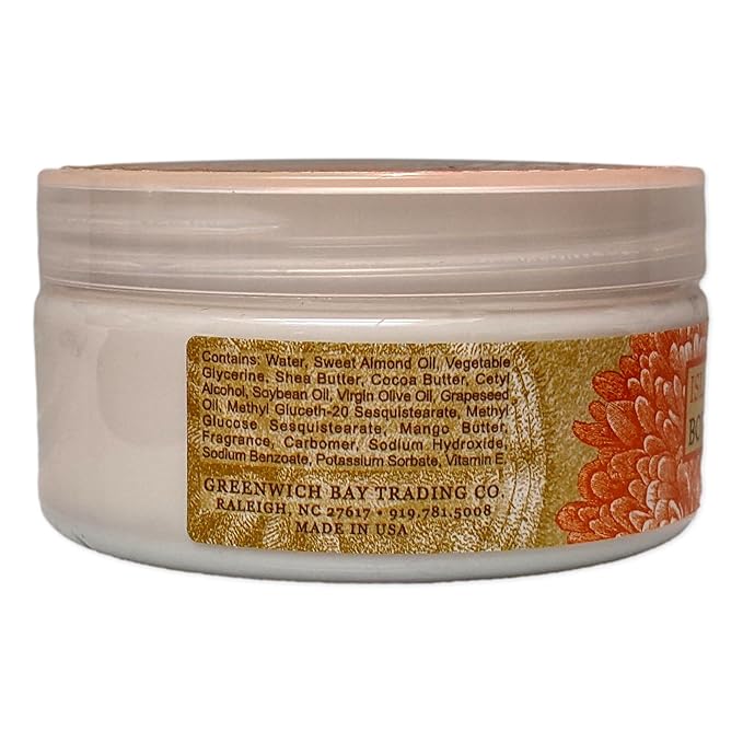 Greenwich Bay Trading Co. Scented Botanic Body Butter - Luxurious Hydration with Shea & Cocoa Butter, Enriched with Vitamin E - 8 Ounce Tub (Island Ginger Mango)