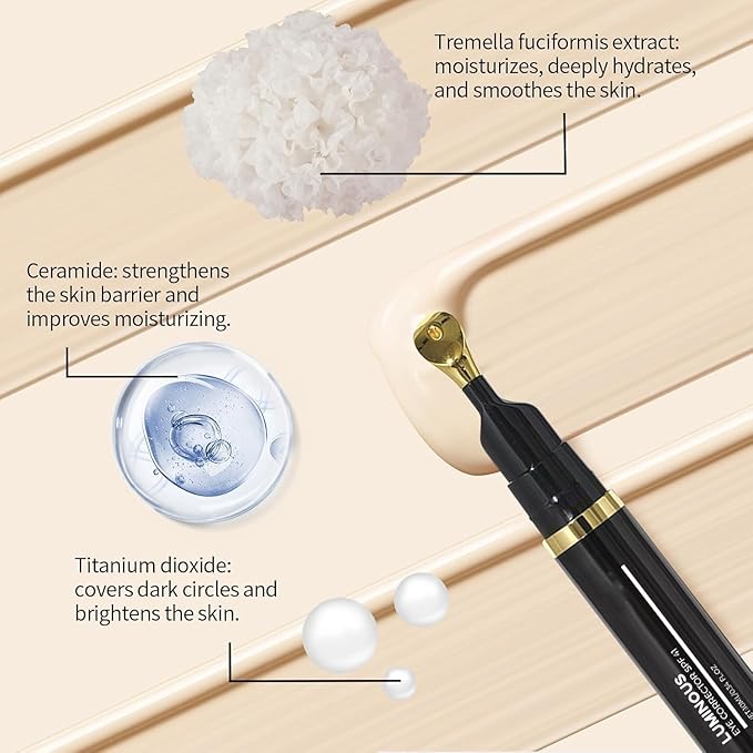 Luminous Eye Corrector,Luminous Eye Corrector Spf 41,Under Eye Color Corrector for Dark Circles,Peach Color Corrector, Anti-Aging Tinted Eye Cream (1pcs-Natural)