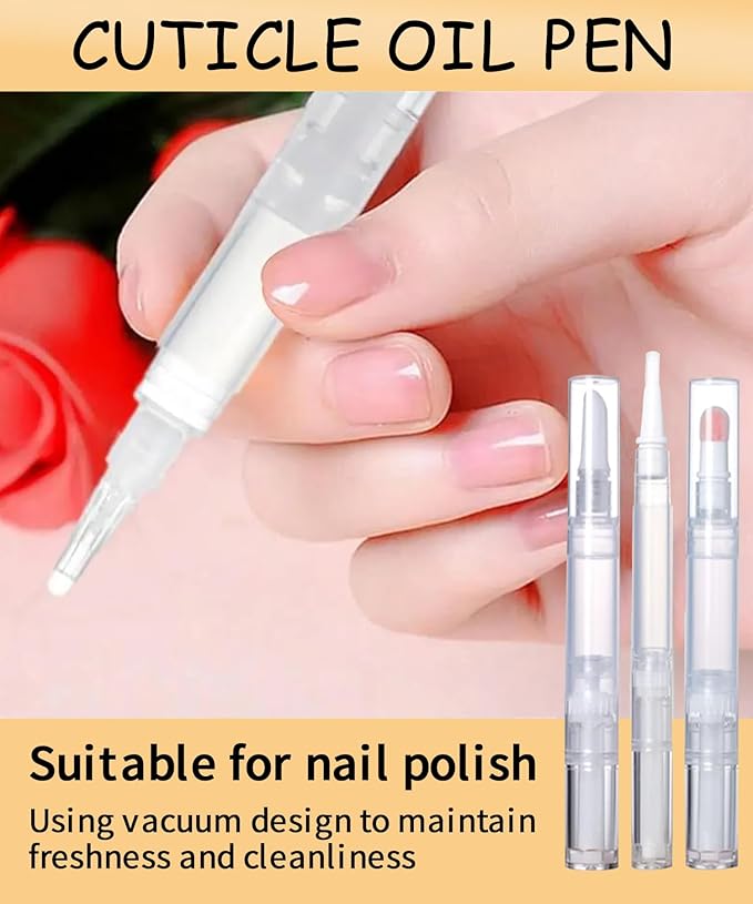 6 Pcs 3ml Empty Cuticle Oil Pen with 4 Pcs Transfer Pipettes - Transparent Nail Oil Twist Pens with Brush Tip for Nail Oil, Eyelash Growth Liquid, Cosmetic Lip Gloss Container Applicators
