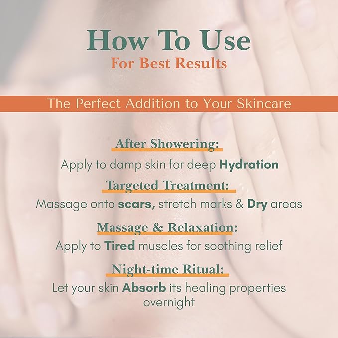 Healing Happy Method - Glow Up All Natural Organic Body Oil – Deeply Nourishing Skin Care with Pure Plant-Based Ingredients for Radiant, Healthy Skin – 4 oz