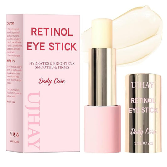 Retinol Eye Stick, Anti-Aging Eye Cream for Wrinkles, Dark Circles, Puffiness & Bags Under Eyes, All-in-one Multi Eye Balm with Caffeine, Vitamin C, Hydrating & Firming Skin