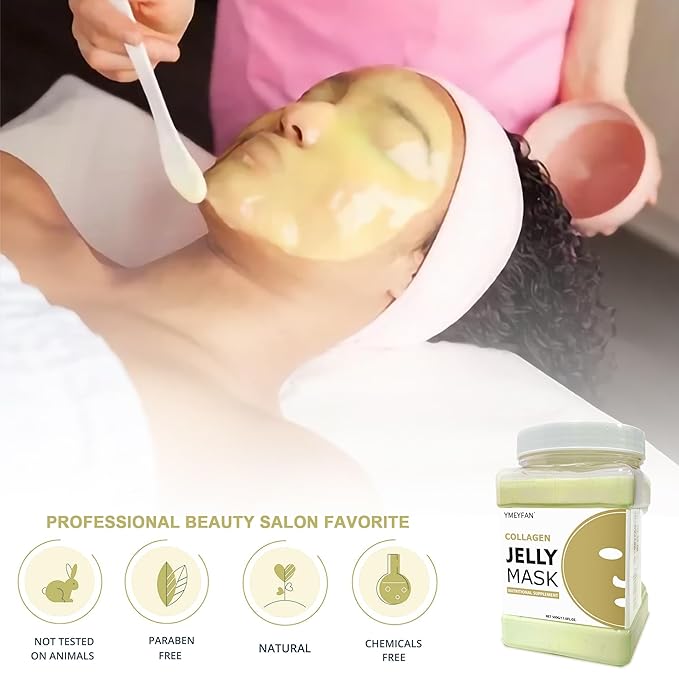 Jelly Mask Powder for Facials Professional - Collagen Firming & Moisturize Face Mask Skin Care, Anti-Aging Jelly Mask, Peel Off Jelly Masks for Spa, 17.6 Fl Oz