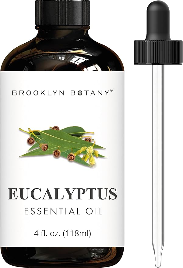 Brooklyn Botany Eucalyptus Essential Oil - Huge 4 Fl Oz - 100% Pure and Natural - Premium Grade with Dropper - for Aromatherapy and Diffuser