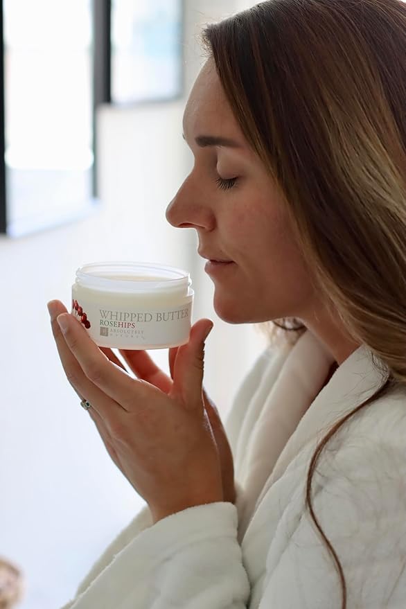 Rose Hips Whipped Body Butter 5oz with Nourishing Shea Butter and Coconut Oil Paraben Free Vegan Made in USA