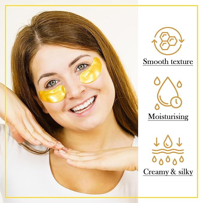 30PCS Lip Mask & Under Eye Patches Skincare Set,Moisturizing Gold Under Eye Masks,Pink Lip Masks Skin Care Set for Lip & Eye Skin