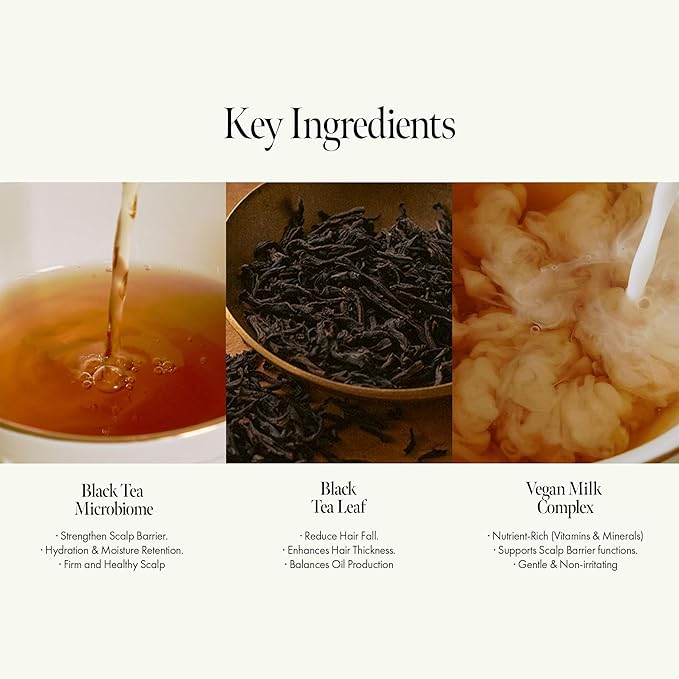 Black Tea Vegan Hair Mask – Nourishing Scalp Treatment, Strengthens Scalp Barrier with Amino Acids, Woody Scent, Paraben & Sulfate Free (5.07 fl. oz)