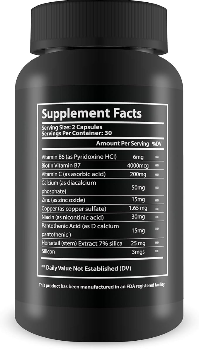 Silk Advanced Biotin Complex- Promotes Stronger, Longer, Hair-Healthier Skin- Ultimate Nail Strength