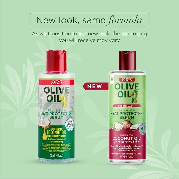 ORS Olive Oil Heat Protection Hair Serum infused with Coconut Oil for Restorative Shine - 6 ounces (Pack of 1)