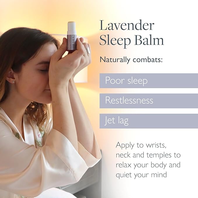 Scentered Aromatherapy Balm Stick - Sleep Well Lavender Essential Oil Roll On to Help Sleep - All Natural Sleep Aid with Palmarosa & Ylang Ylang - Aromatherapy Gifts for Women