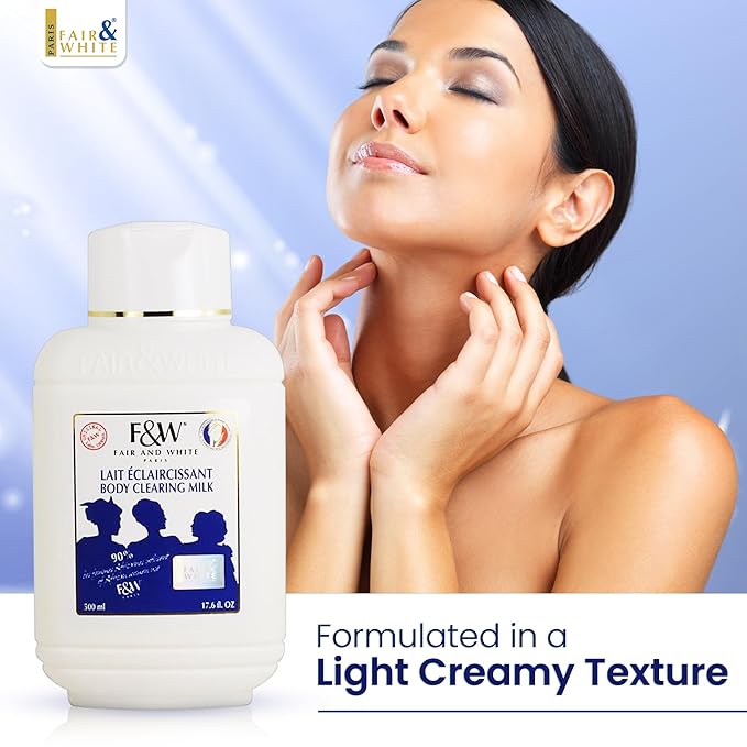 F&W Original Body Clearing Milk - 17 fl oz, Dry Skin Moisturizer for Fair Skin Tones