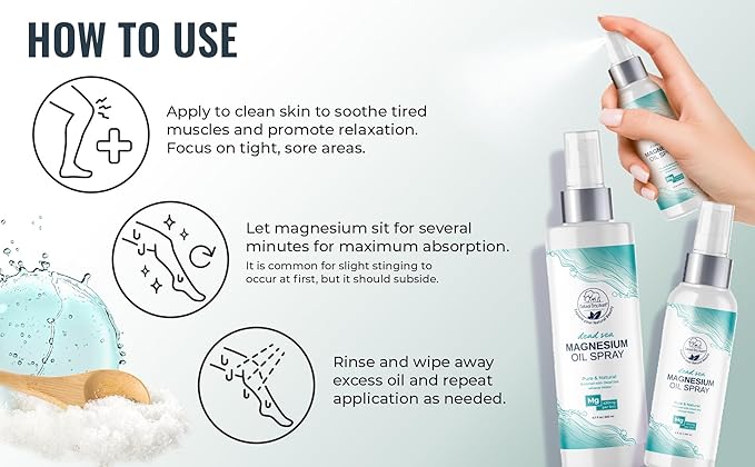 Natural Elephant Dead Sea Magnesium Oil Spray for Topical Use | 100% Pure | 6.7 fl oz (200ml) | Promotes Relaxation and Well-Being