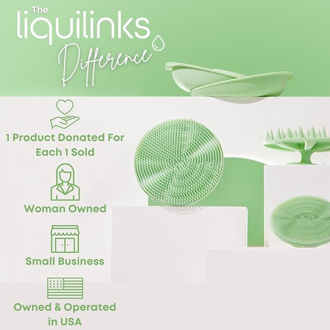 Skincare Essentials Bundle - Silicone Spa Accessories - Beauty Set for Teen Girls (Blush Pink LiquiBands and Face Buffer)