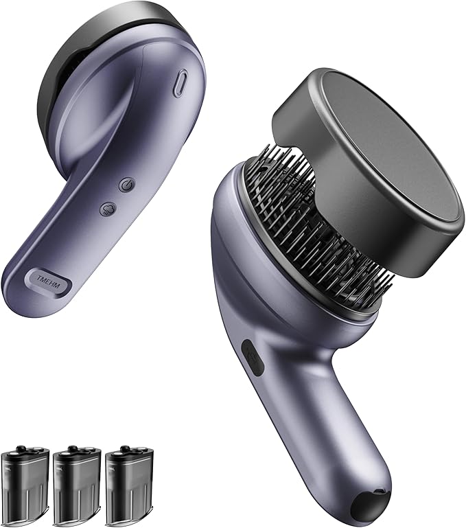 Electric Scalp Massage Comb, Portable Electric Scalp Massager with Essential Oil Atomization, Combines Relaxing Scalp Massage with Hair Nourishment, Helps Relieve Head Tension and Stress (Grey)