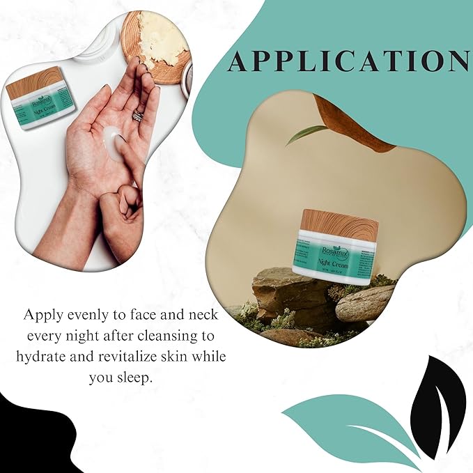 Night Cream, Ultra-Hydrating Moisturizer for Face with Hyaluronic Acid & Olive Oil, Soothes Skin, 1.69FLOZ (50 ml)