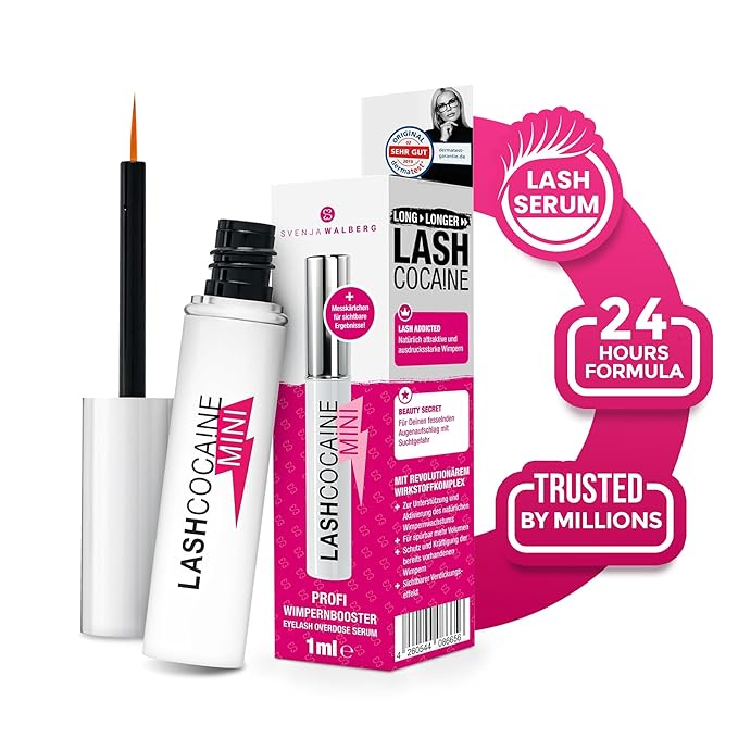 MINI LASHCOCA!NE Eyelash Growth Serum – Lash Enhancer for Longer, Fuller & Thicker Lashes – Paraben-Free, Nourishing Formula with 2-fold active approach – 1ml- SVENJA WALBERG