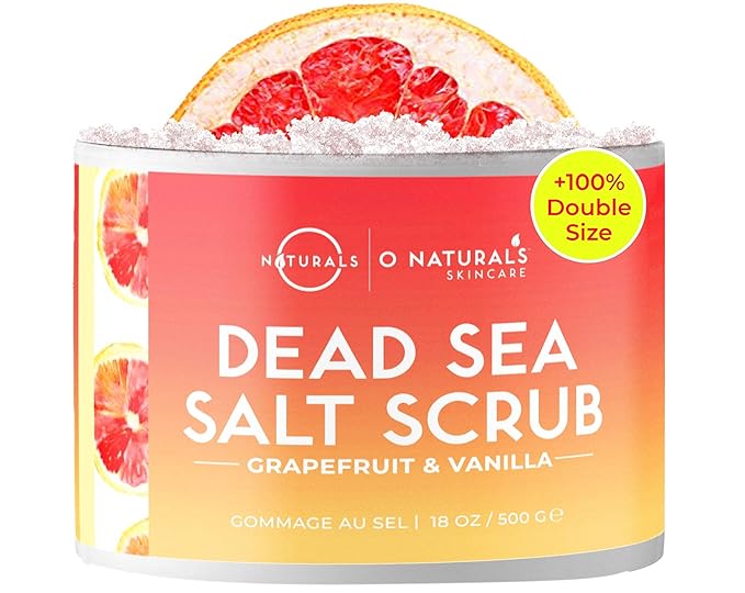O Naturals Exfoliating Grapefruit Dead Sea Salt Scrub and Coffee Arabica Scrub Bundle