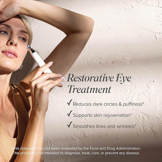 Celletoi® Restorative Eye Treatment - Vegan, Cruelty Free - Visibly Reduces Signs of Aging, Smooths Lines and Wrinkles - Diminishes Dark Circles and Puffiness - Leaping Bunny Certified - 0.5 fl oz