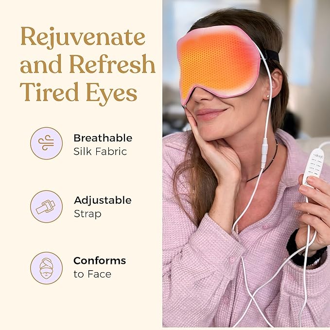Heated Eye Mask for Dry Eye Relief - Stye Eye Treatment, Sinus Eyemask, Electric Eye Mask for Dry Eyes Moist Heat, Dry Eye Masks with Moist Heat Warming Compress Eye Mask - Warm Compress - DiviniTi