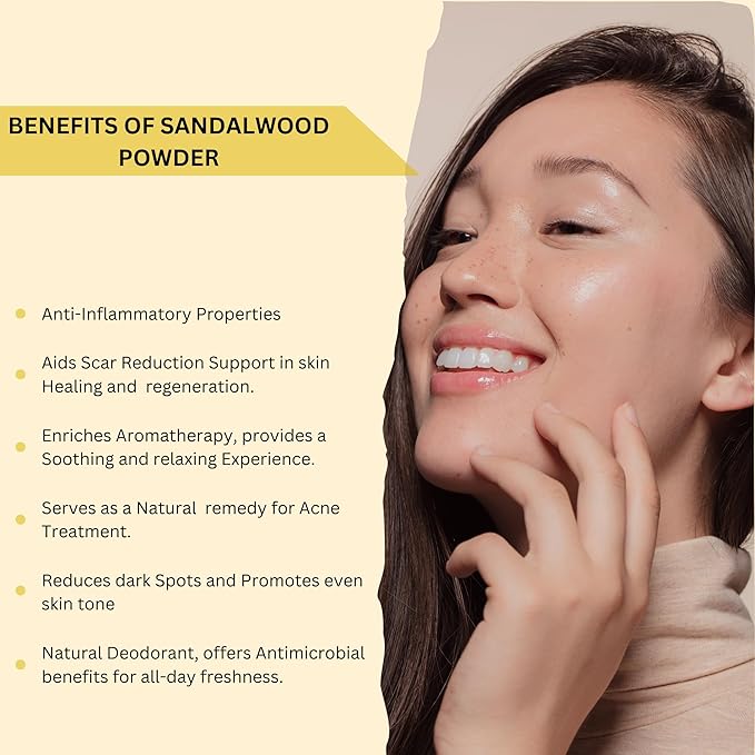 Sandalwood & Rose Petal Powder Combo Natural Powder Pack for Face Masks, DIY Beauty & Skincare 2 Packs Each 3.5 oz Finely Ground for Smooth Application