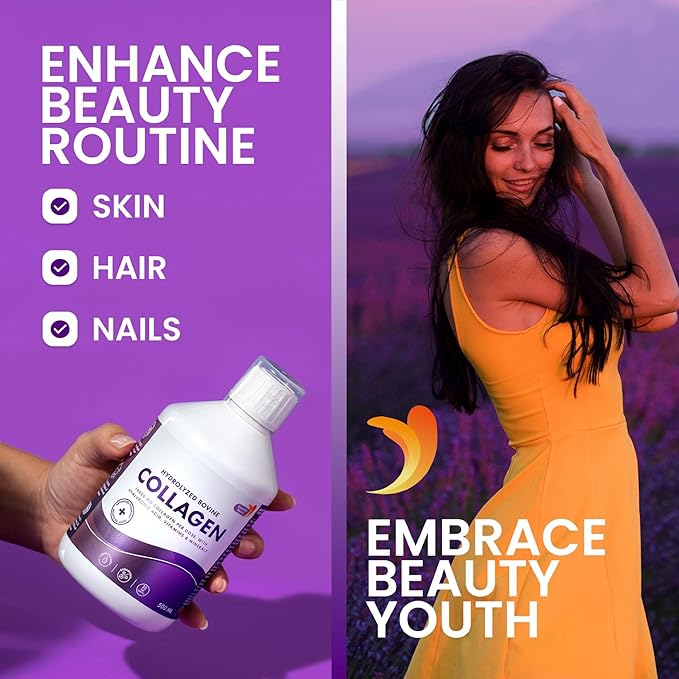 Swedish Nutra - Liquid Collagen 10000mg Sugar-Free 500 ml I Hyaluronic Acid, Biotin I Skin, Hair, Nails I Higher Absorption I Natural Flavour - 20 Day Supply.