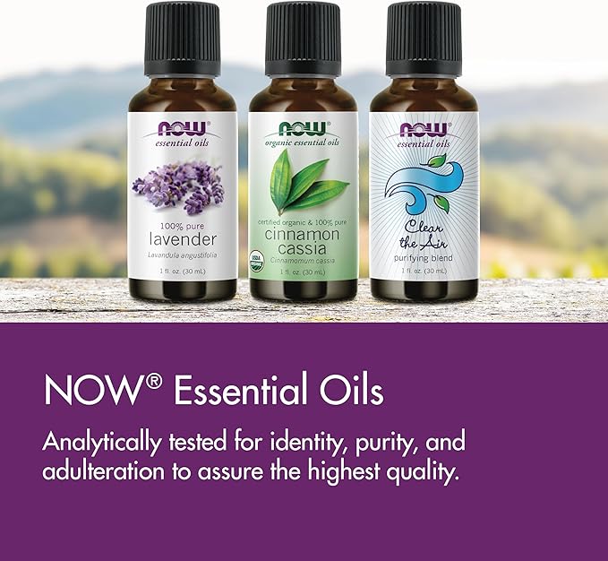 NOW Foods Essential Oils, Lavender Oil, Soothing Aromatherapy Scent, Steam Distilled, 100% Pure, Vegan, Child Resistant Cap, 4-Ounce