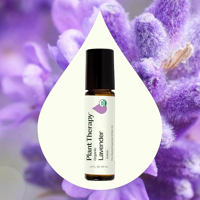 Plant Therapy Organic Lavender Essential Oil 100% Pure, Pre-Diluted Roll-On, Natural Aromatherapy, Therapeutic Grade 10 mL (1/3 oz)