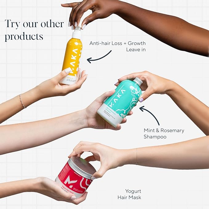 Maka Capillary Health Yogurt Hair Mask Oil Control, Sulfate, and Salt-Free Hair Growth Organic, 12 Fl Oz