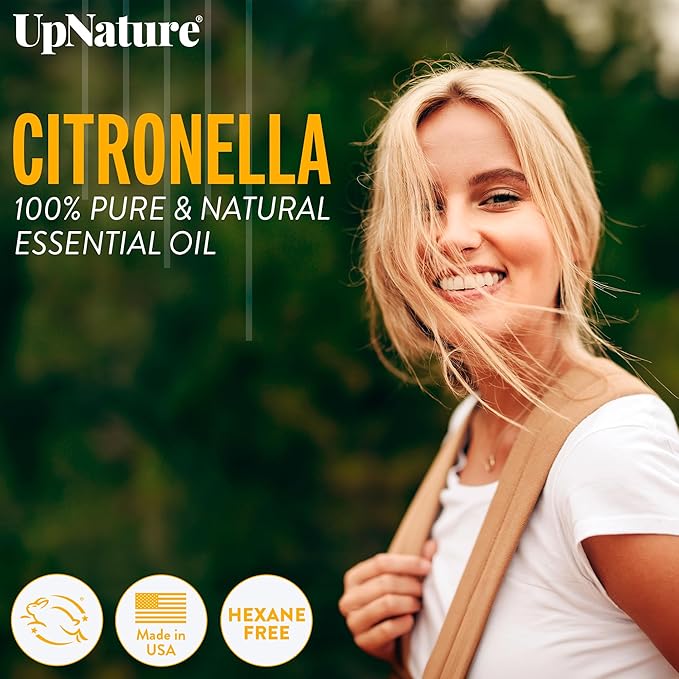 UpNature Citronella Oil Roll On – 100% Natural Citronella Essential Oil for Skin