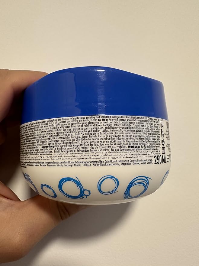 Morfose Professional Milk Therapy Hair Mask for Dry, Damaged, or Brittle Strands, 12 Essential Amino Acids, and Proteins, Fuller Healthier, Softer look, (large, 16.9 Fl Oz) (Collagen)