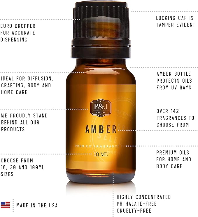 P&J Trading Spring Set of 6 Fragrance Oils - Gardenia, Sweet Pea, Fresh Cut Grass, Rain, Freesia, and Rose Scents for Candle Making, Soap Making Supplies, Diffuser Oils